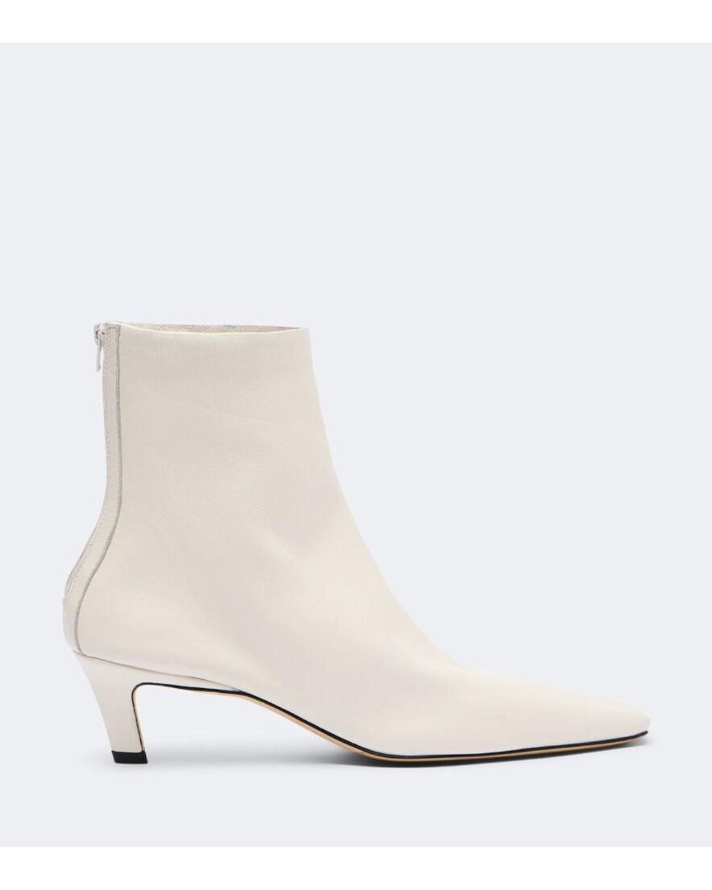 Totême White Leather Ankle Boots