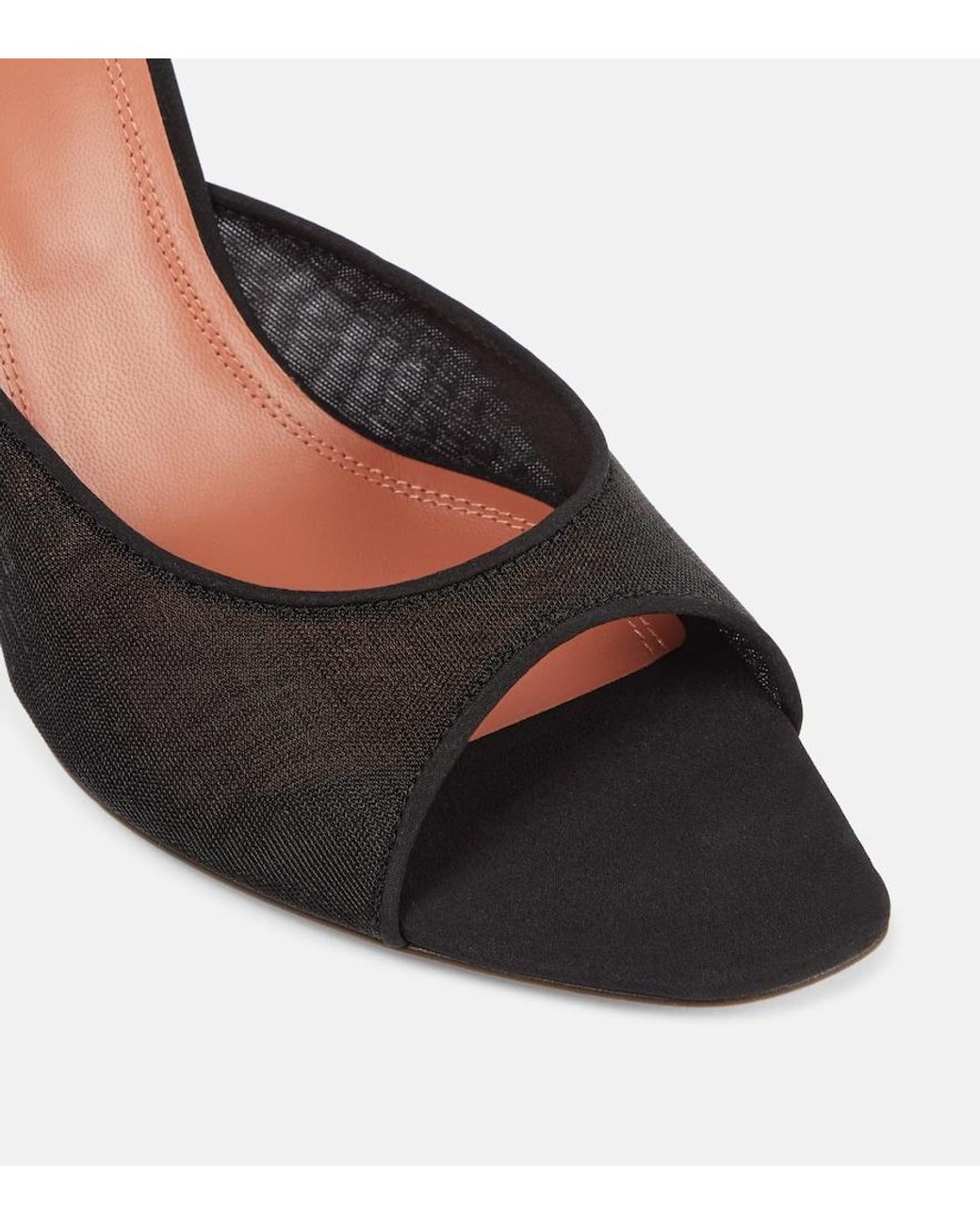AMINA MUADDI Brown Alexa 95 Mesh Mules