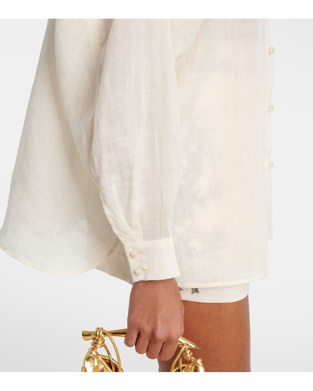 Zimmermann White Crush Ramie Shirt