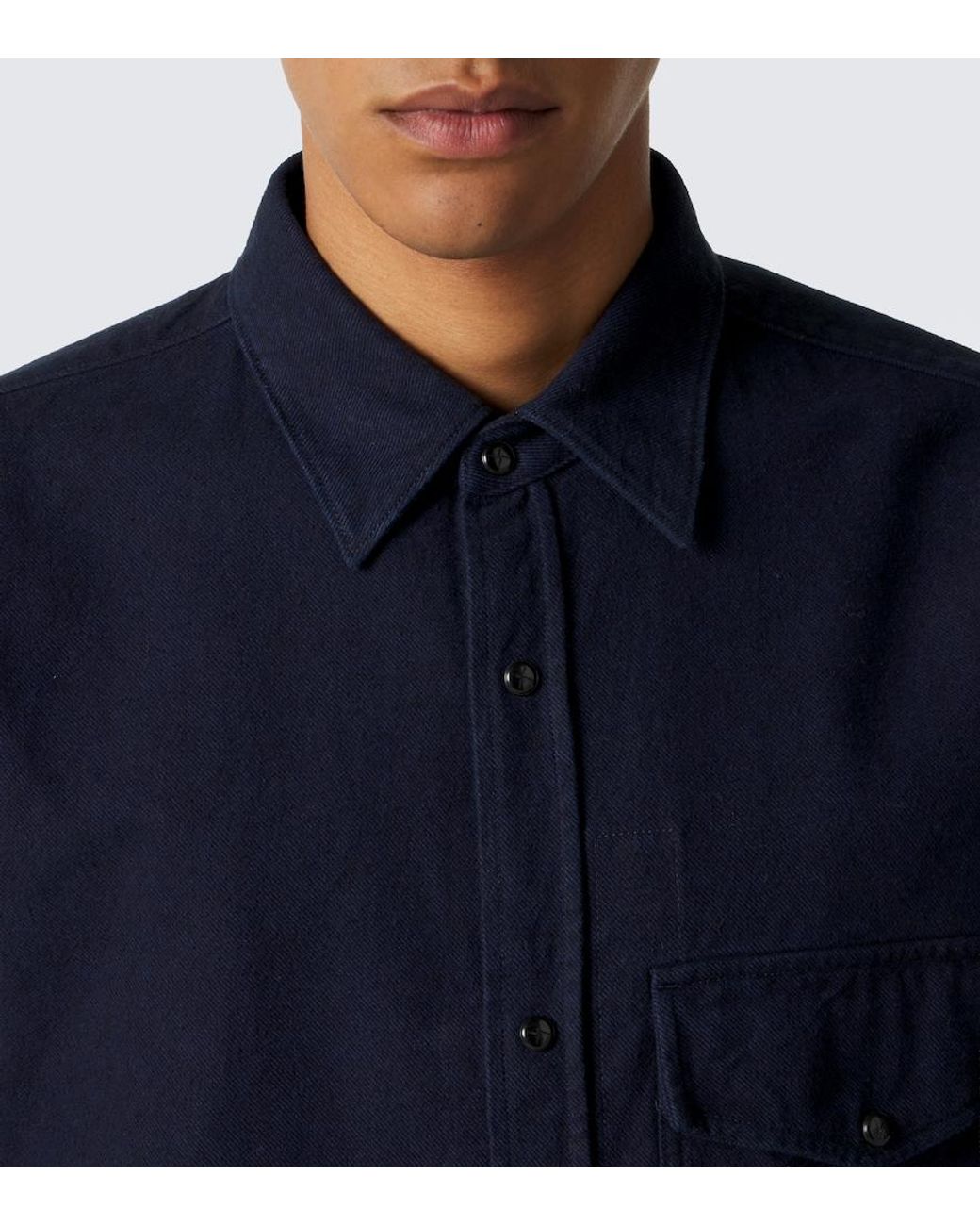 Stone Island Blue Cotton Poplin Shirt for men
