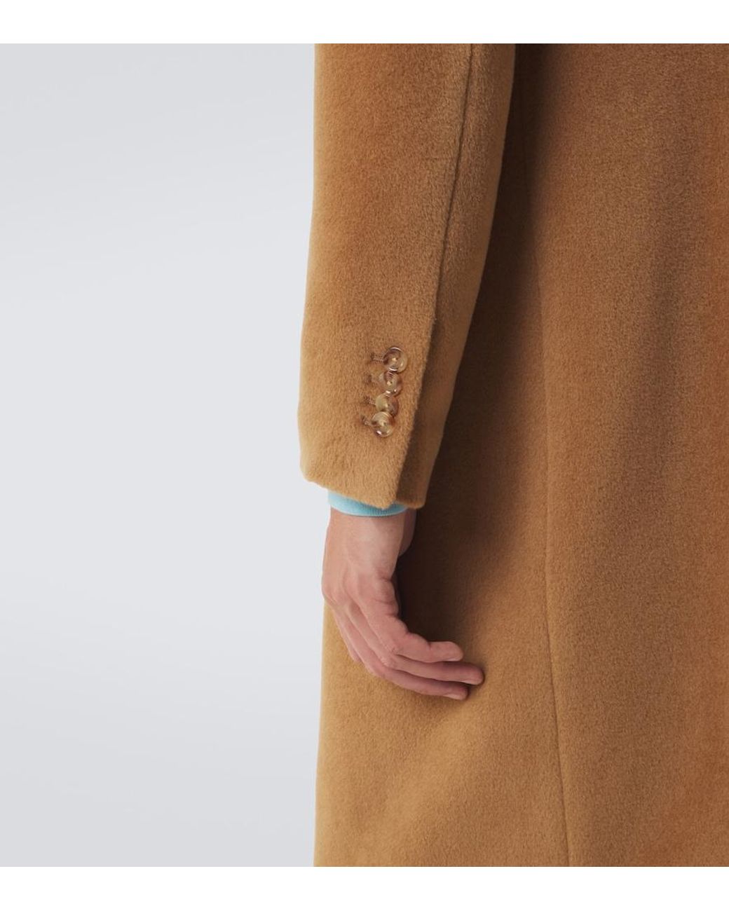 Lardini Brown Double-Breasted Virgin Wool Coat for men