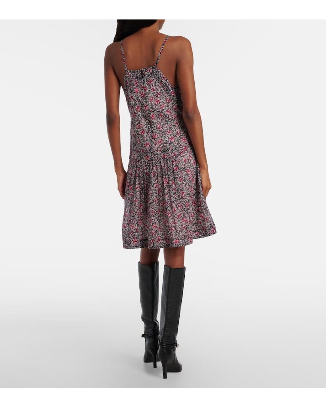 Isabel Marant Purple Short V-Neck Dress
