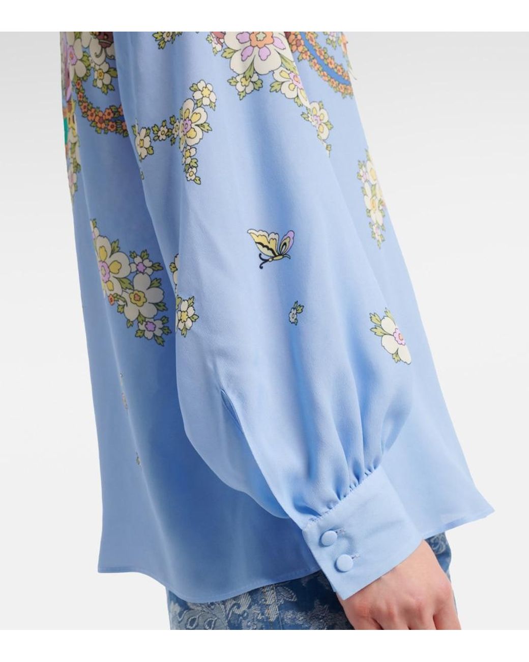 Blouse A Fleurs Etro en coloris Blue