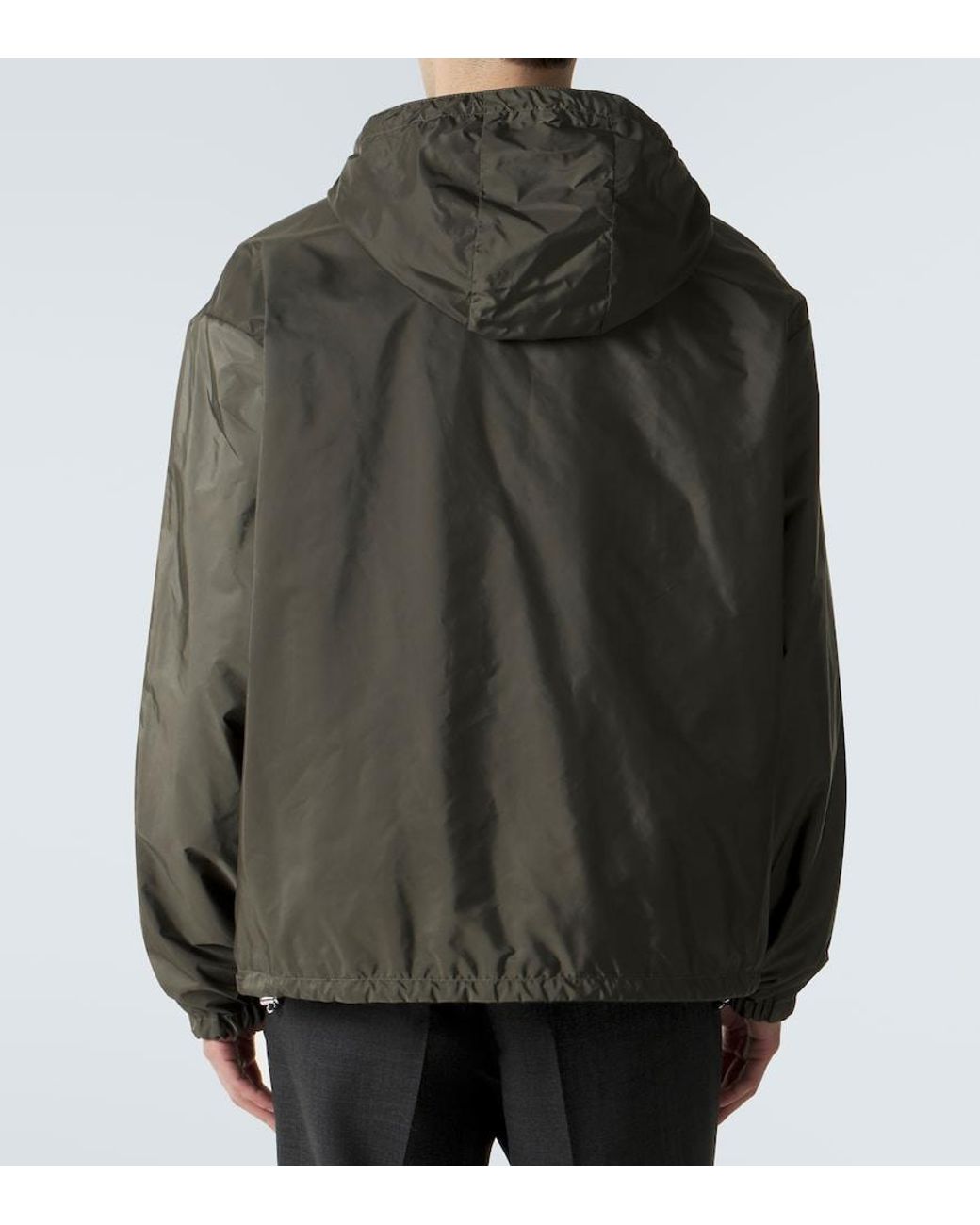 Prada Green Re-Nylon Reversible Leather-Trimmed Jacket for men