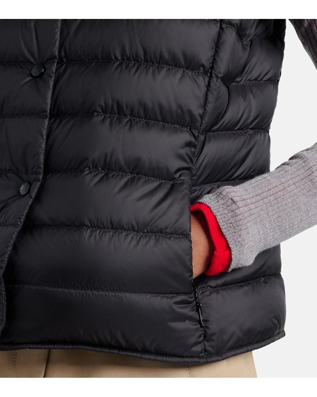 Moncler Black Liane Cropped Down Vest