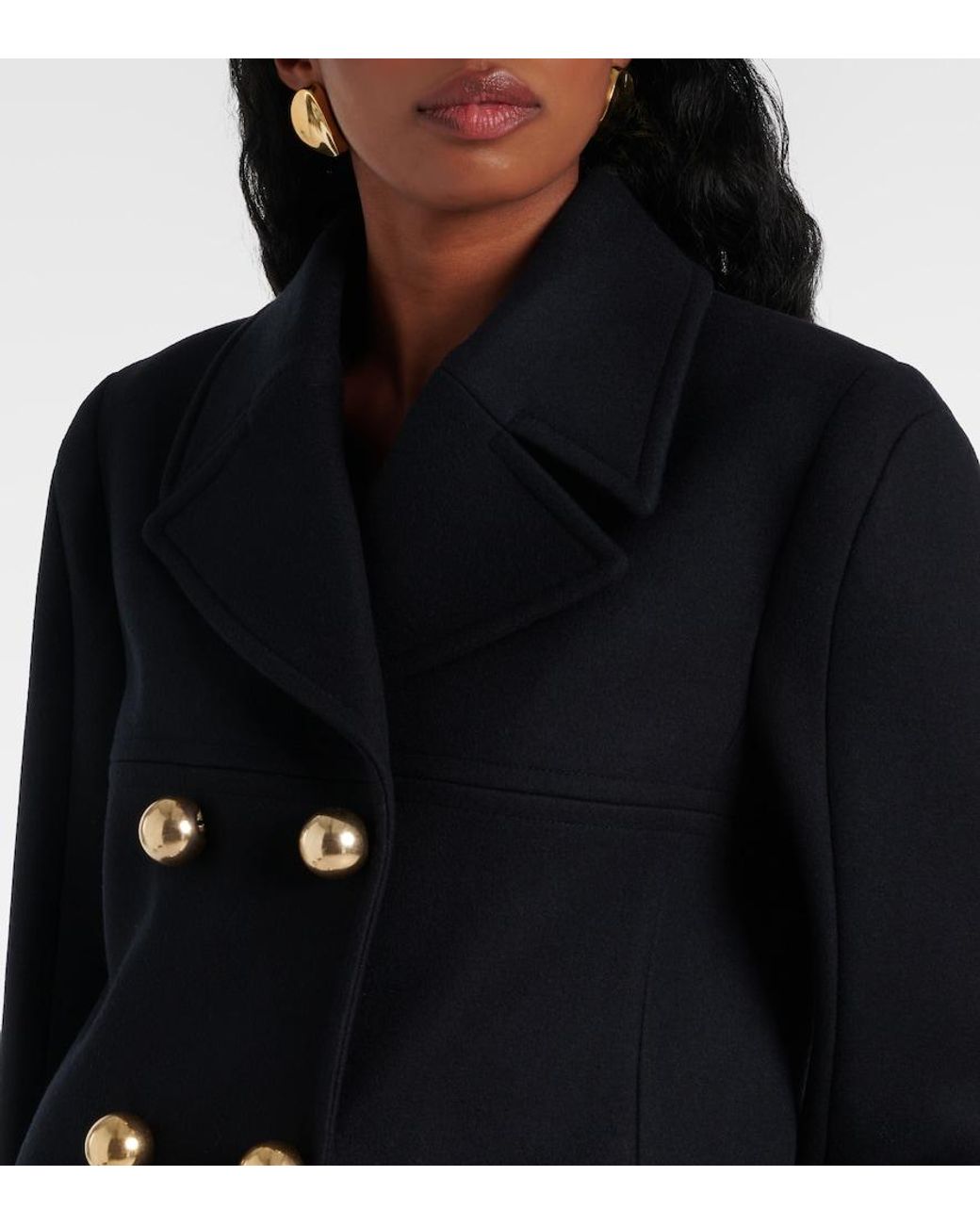Stella McCartney Black Wool Coat