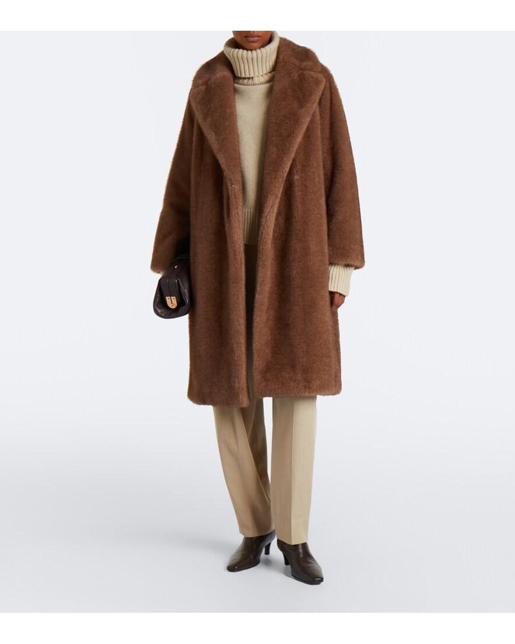 Max Mara Brown Belted Wrap Coat
