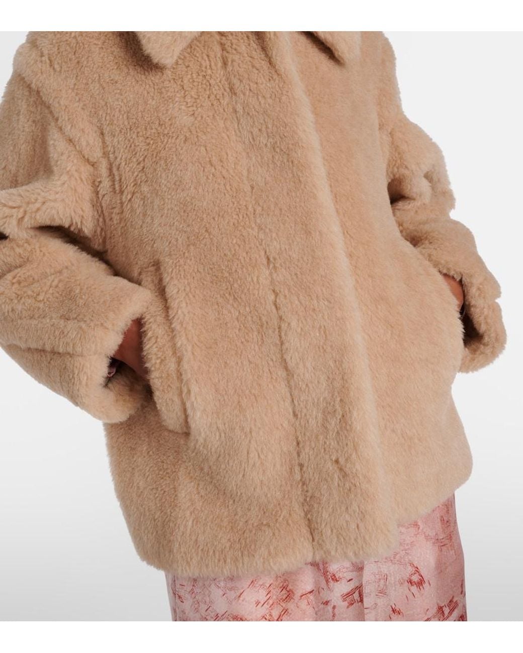Max Mara Brown Tritone Cropped Teddy Jacket