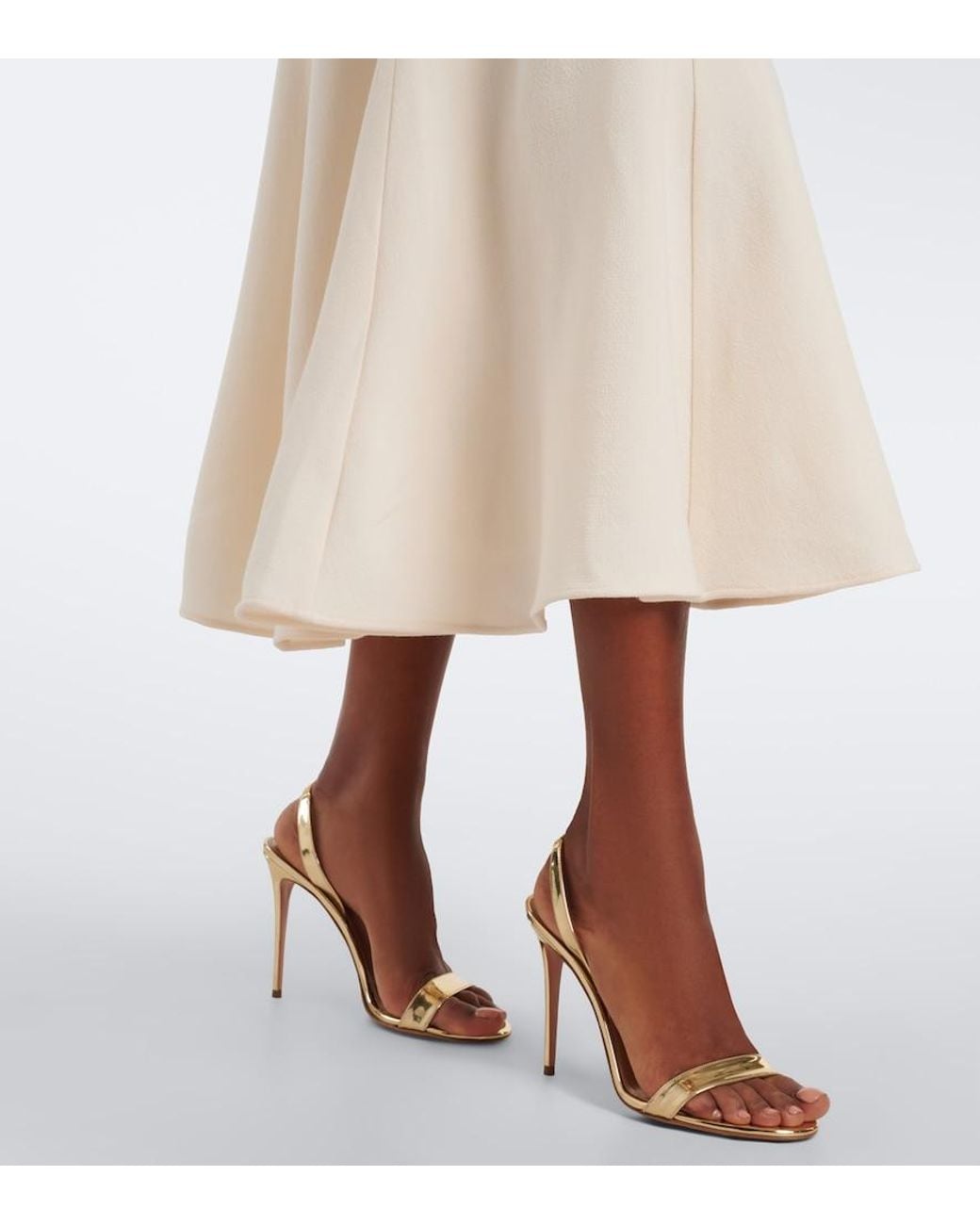 Roland Mouret Natural Bow-Detail Wool Crepe Cocktail Dress