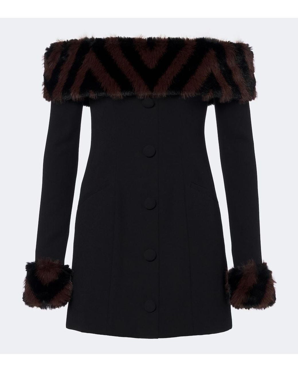 retroféte Black Elspeth Off-Shoulder Minidress