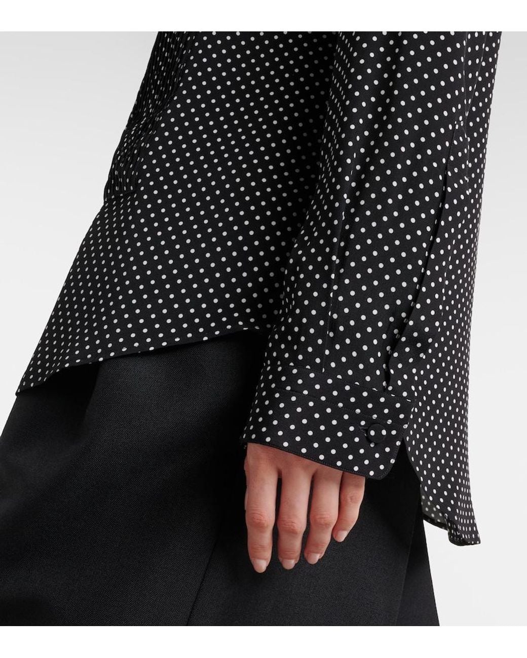 Tom Ford Black Polka-Dot Silk Shirt