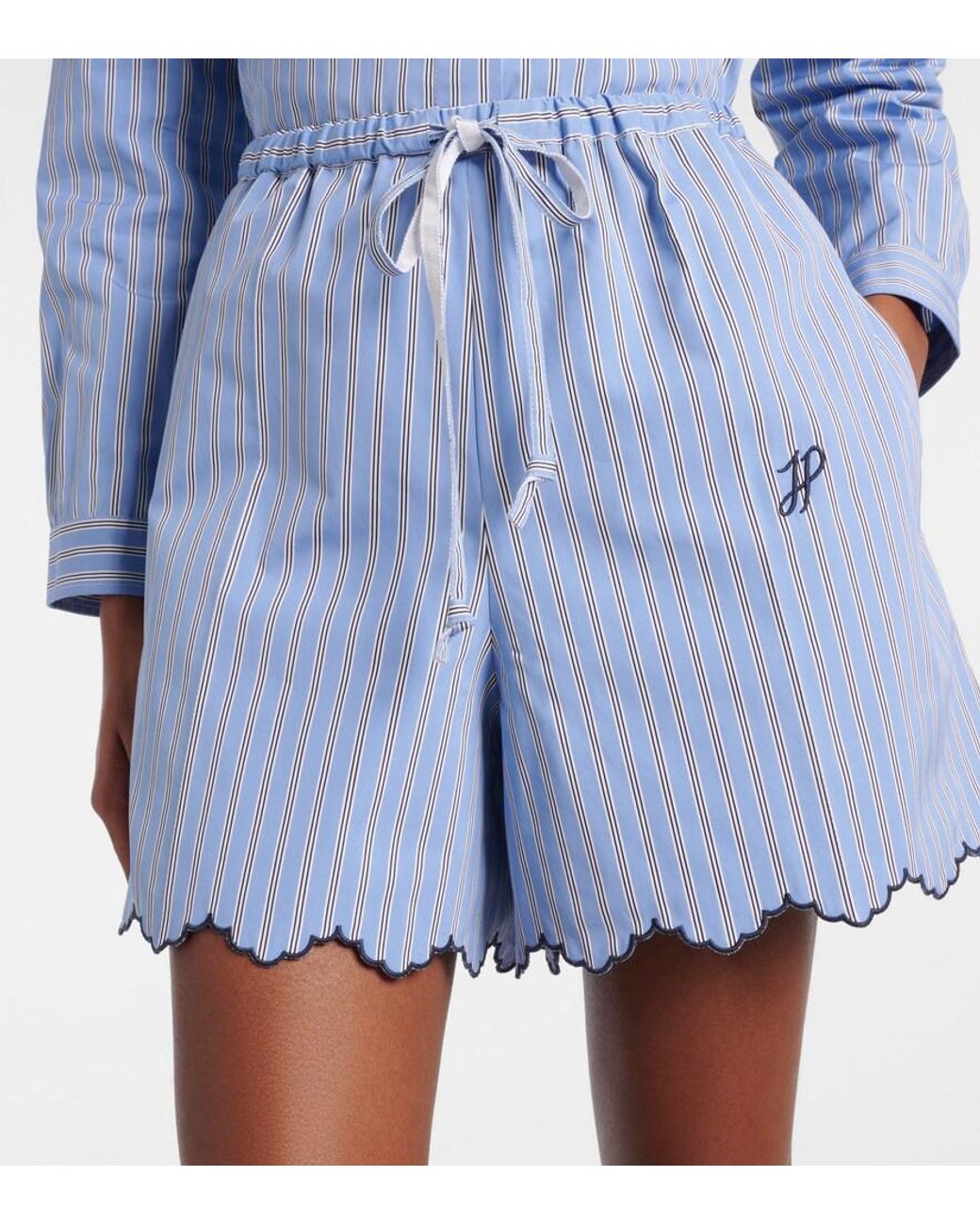 Patou Blue Shorts Aus Baumwollpopeline