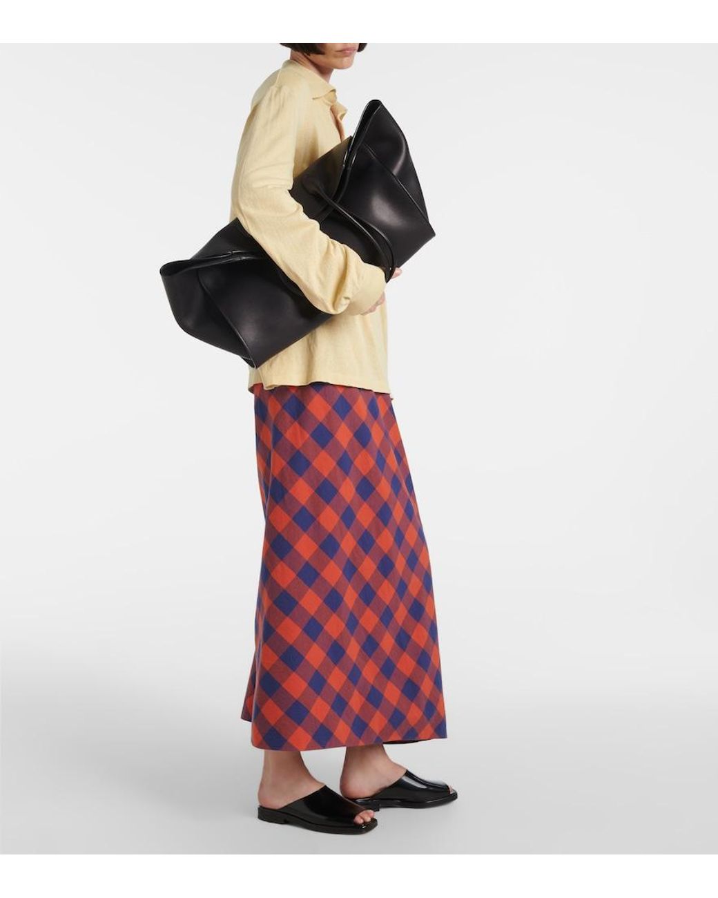 The Row Black Emi Patent Leather Mules
