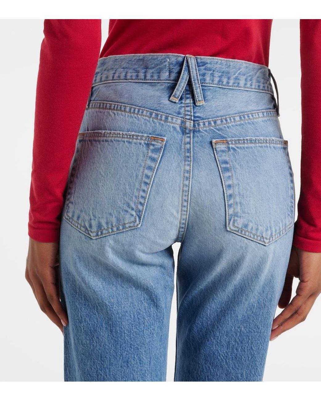 SLVRLAKE Denim Blue Virginia Straight Jeans