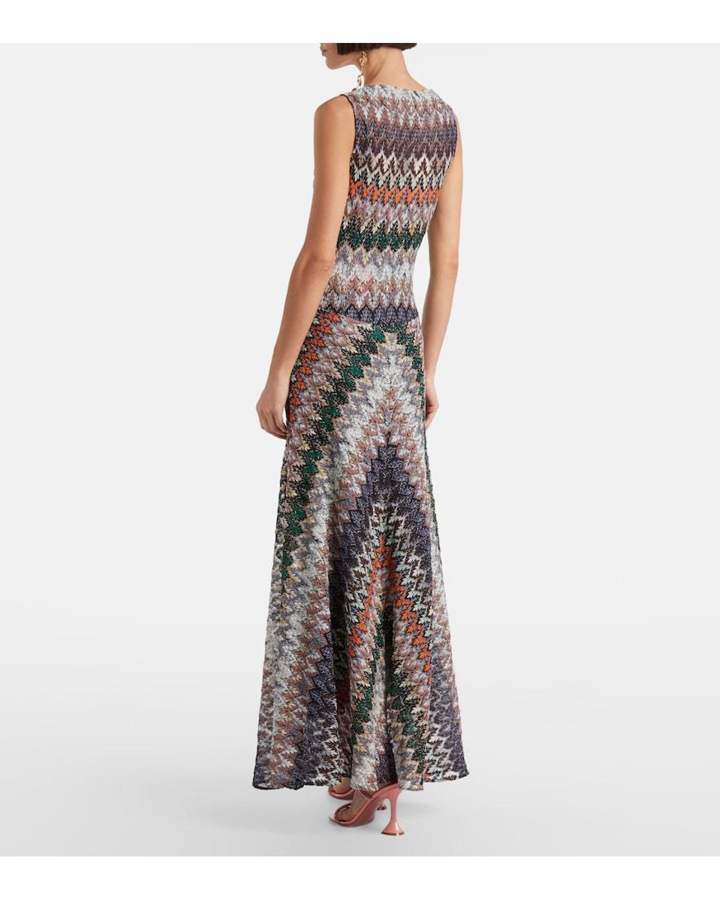 Missoni Multicolor Zigzag Lame Maxi Dress