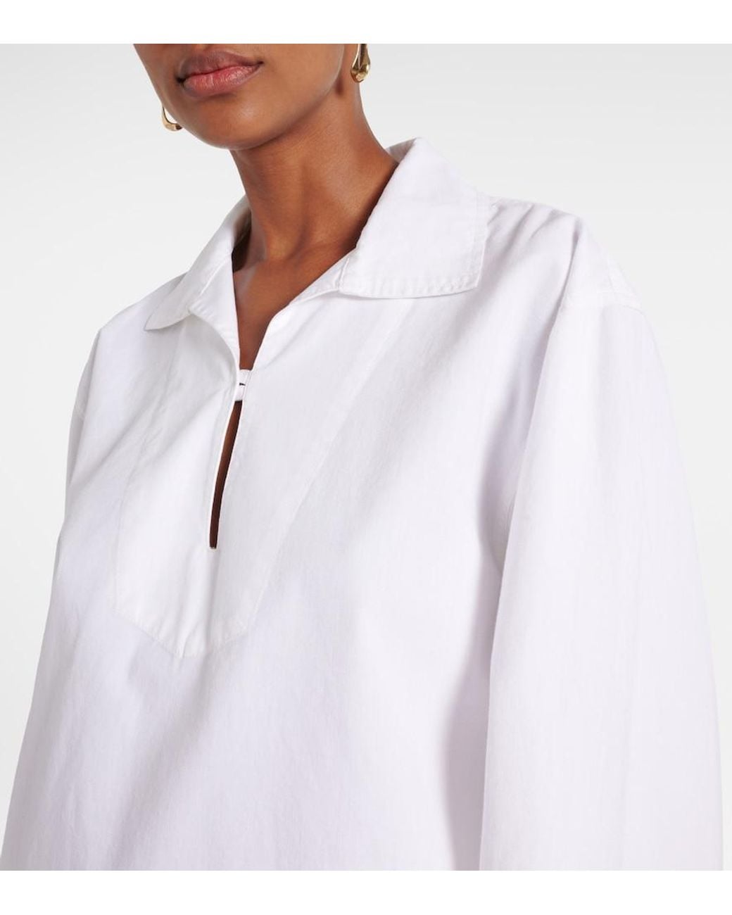 Victoria Beckham White Denim Top