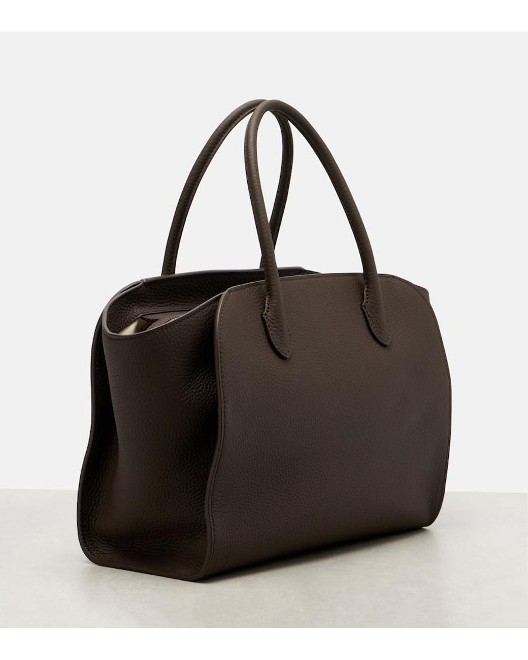 The Row Black Marlo 12 Leather Tote Bag
