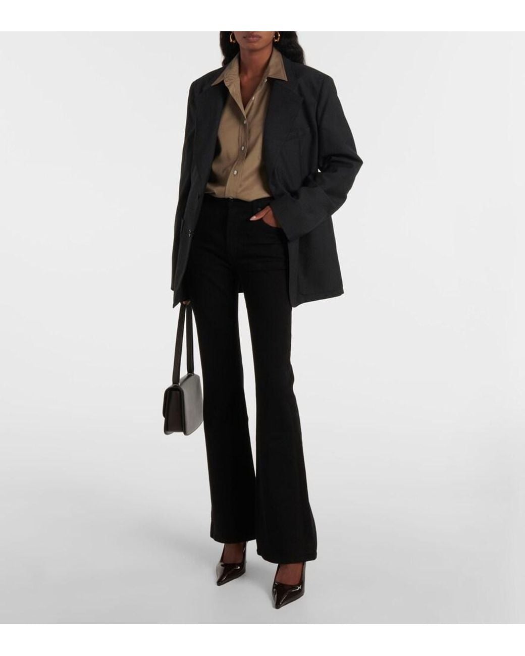 Citizens of Humanity Black Lilah High-Rise Bootcut Jeans