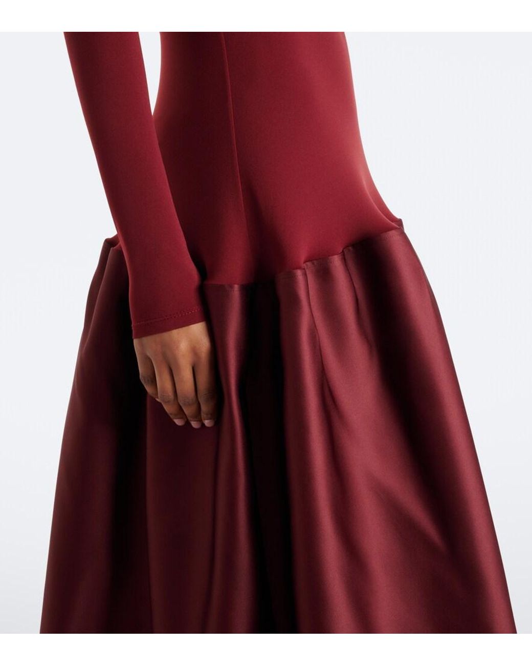 FFORME Purple Catrin Jersey And Duchesse Satin Maxi Dress