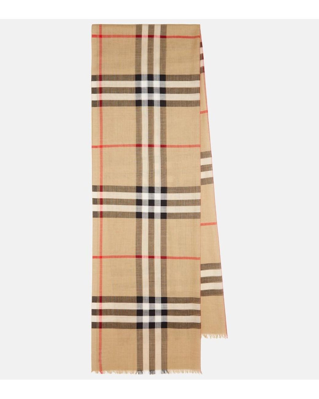 Sciarpa Check di Burberry in Natural