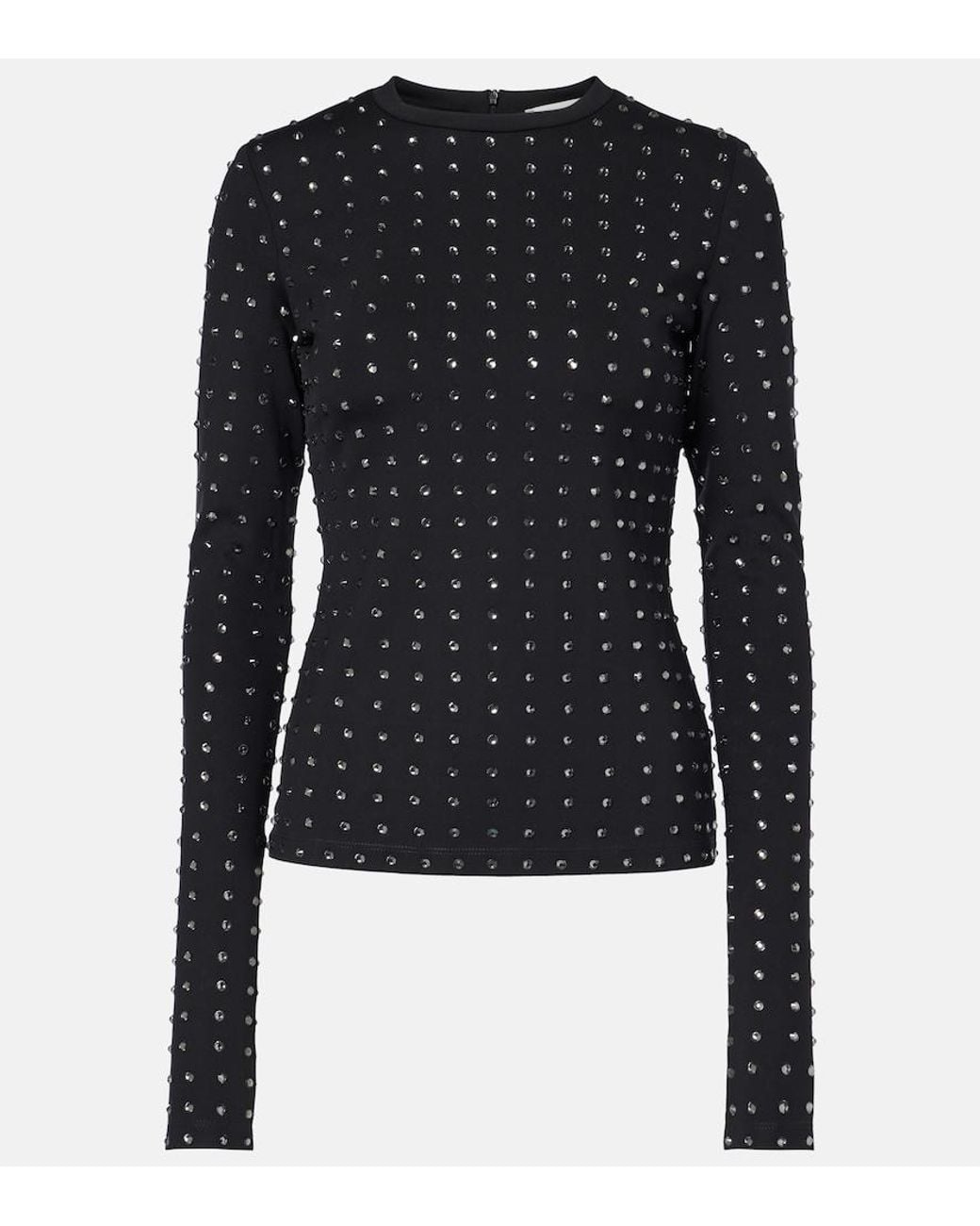 Sportmax Blue Negus Crystal-Embellished Top