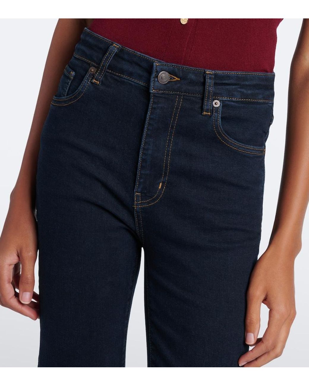 FRAME Blue Reboot Bootcut Jeans