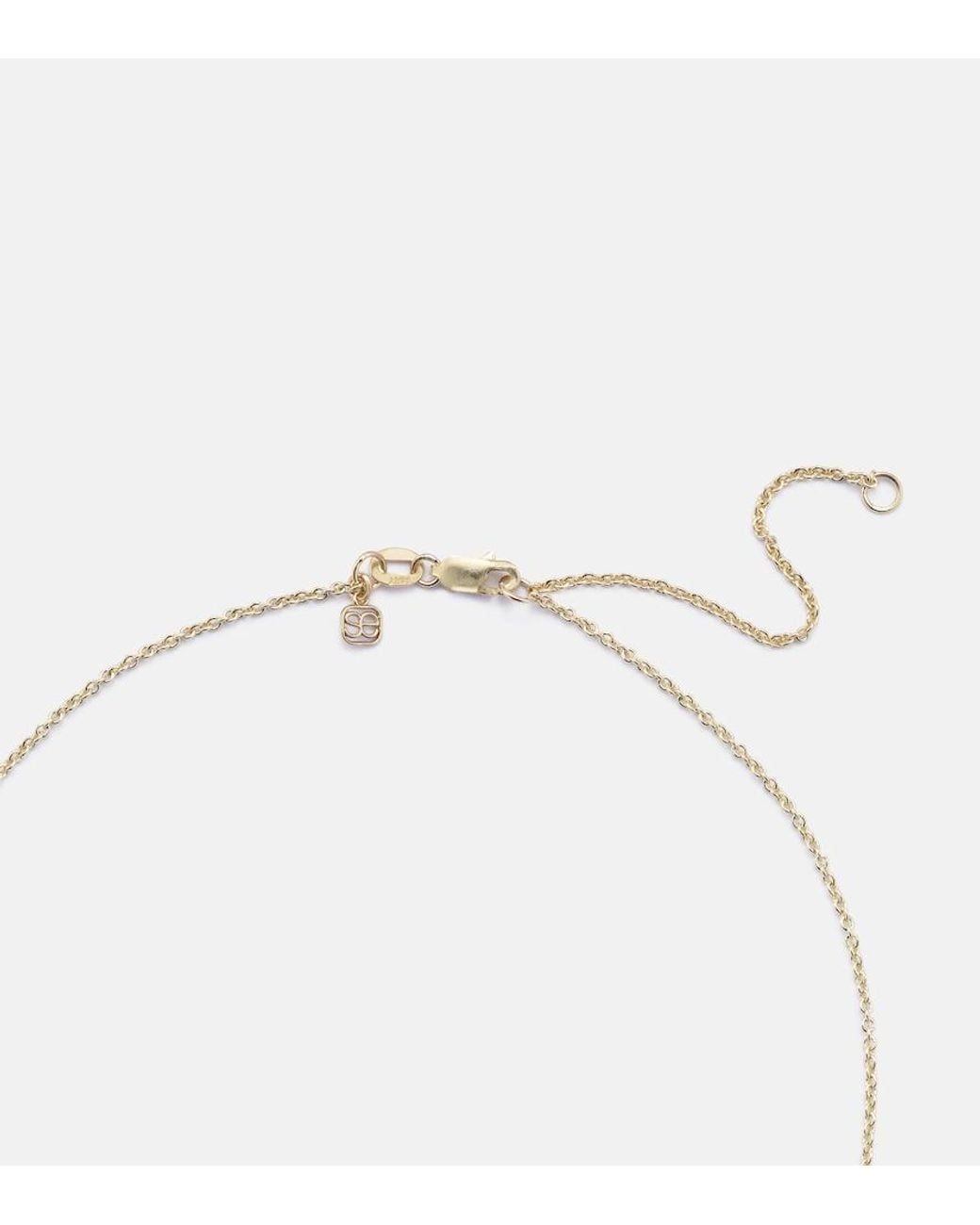 Sydney Evan White Pickleball 14Kt Pendant Necklace With Diamonds
