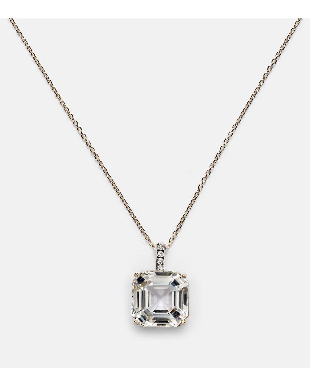Mateo White 14Kt Necklace With Topaz And Diamonds