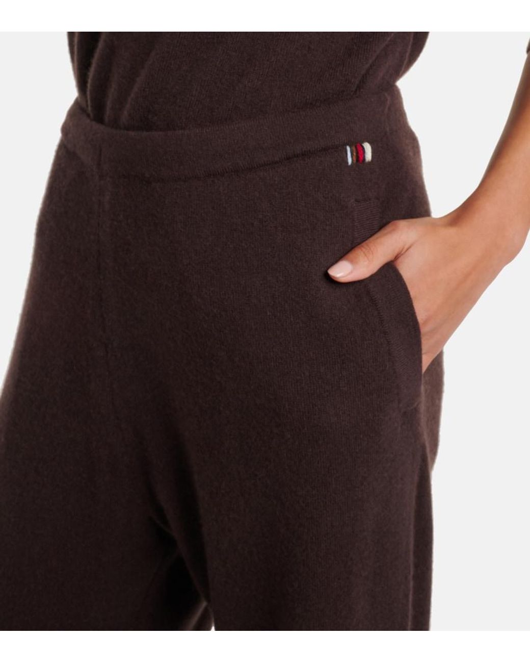 Extreme Cashmere Brown N°320 Rush Cashmere-Blend Straight Pants