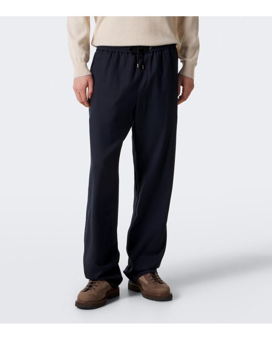 God's True Cashmere Blue Soul Cashmere Wide-Leg Pants for men
