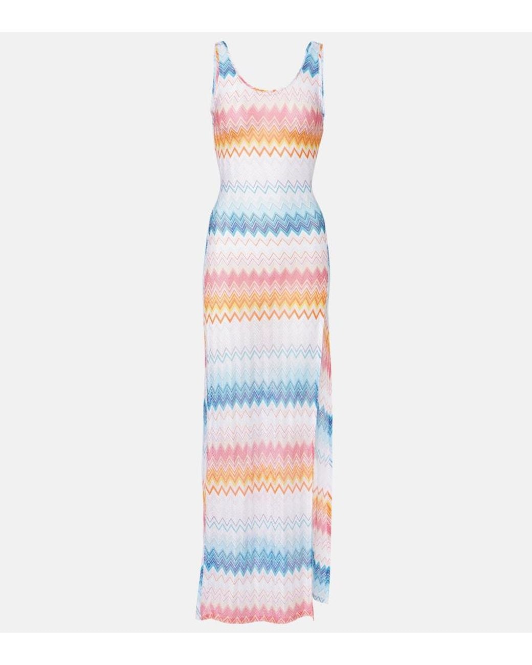 Vestido Con Motivo En Zigzag Missoni de color White