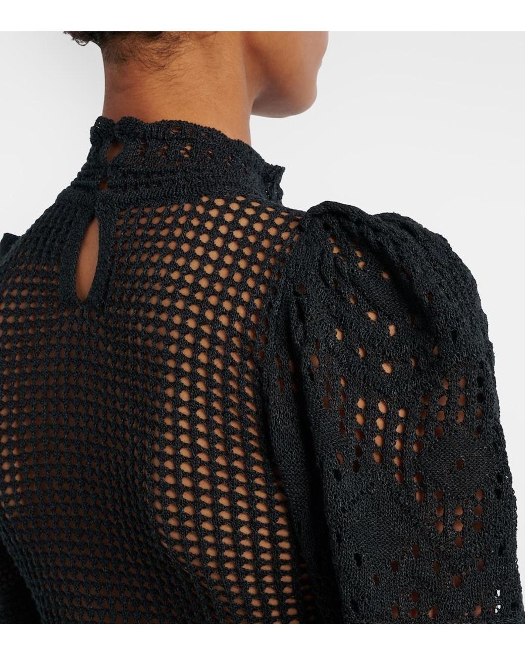 Isabel Marant Black Dahara Open-Knit Sweater