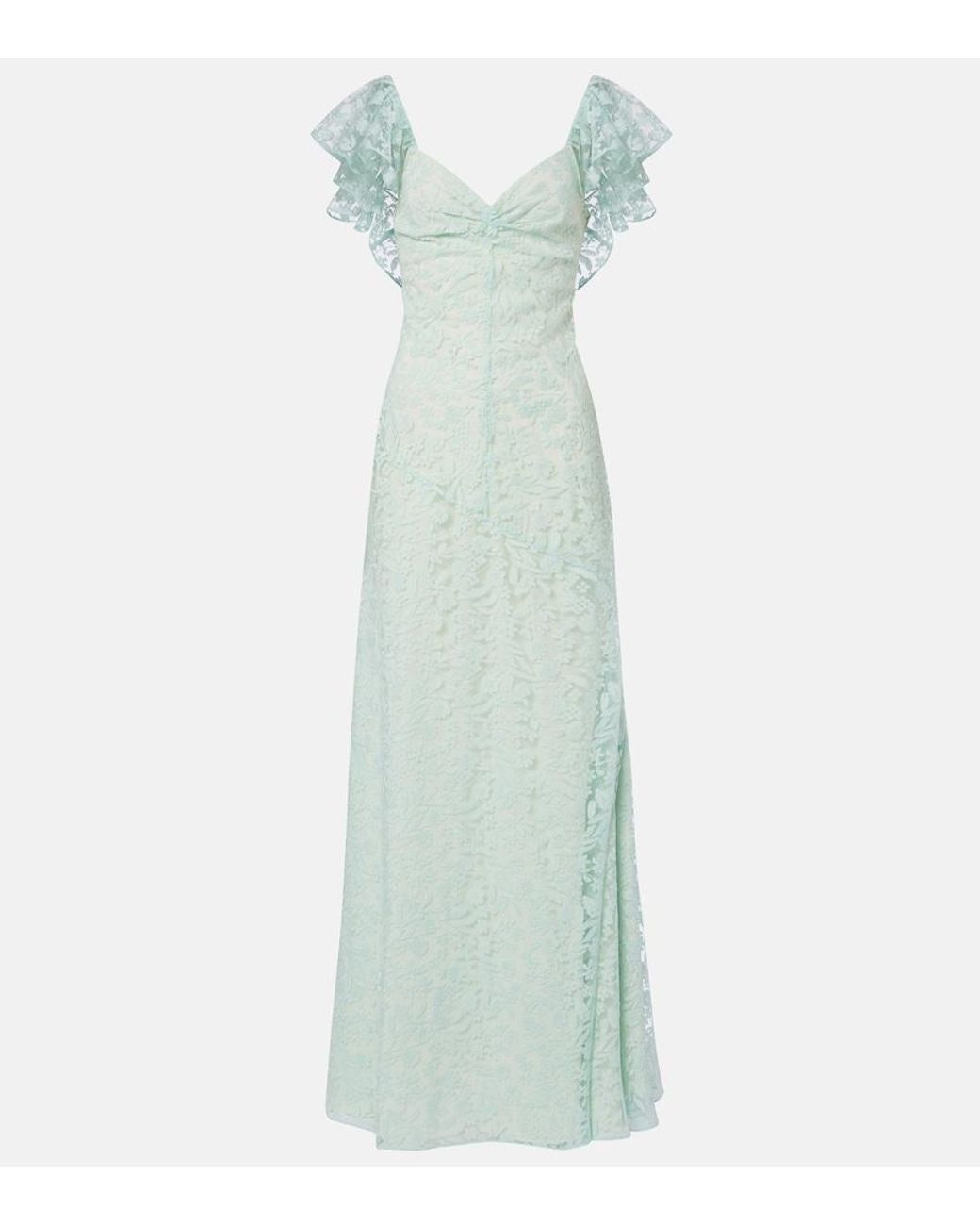 Markarian Green Katharina Lace Gown