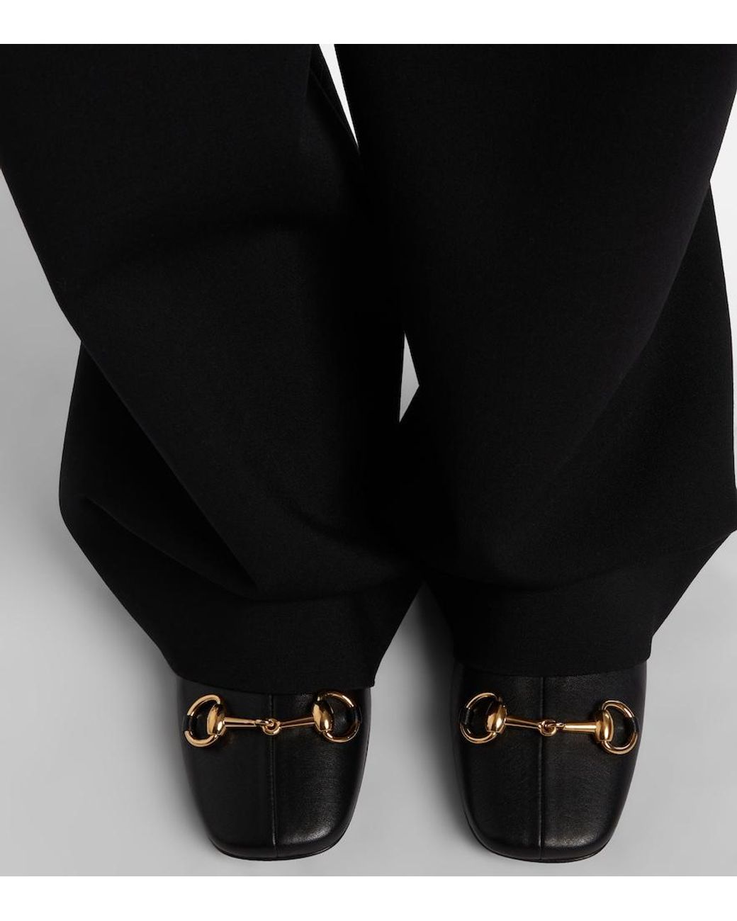 Gucci Black Signora Horsebit Leather Ankle Boots