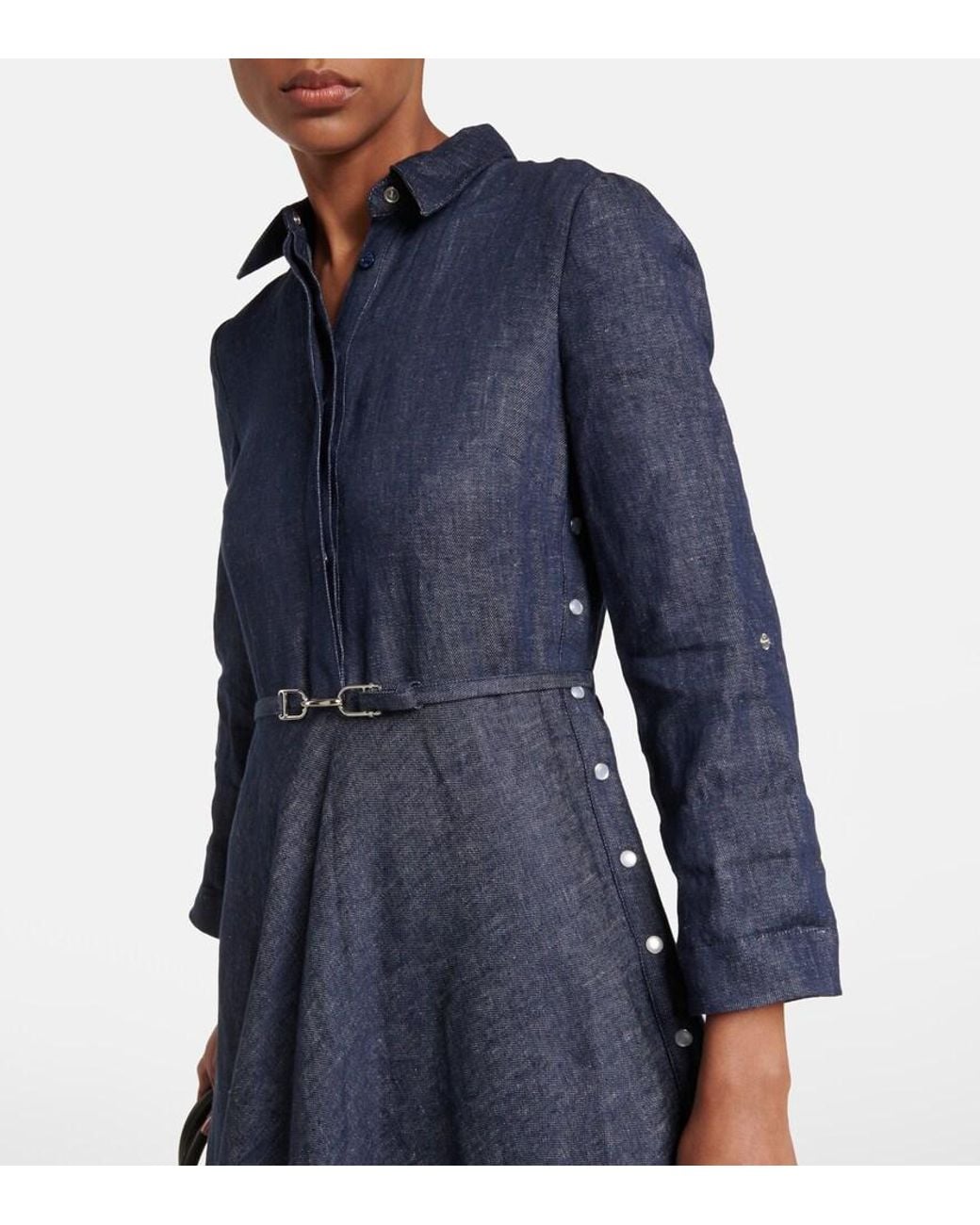 Gabriela Hearst Blue Marley Denim Midi Dress
