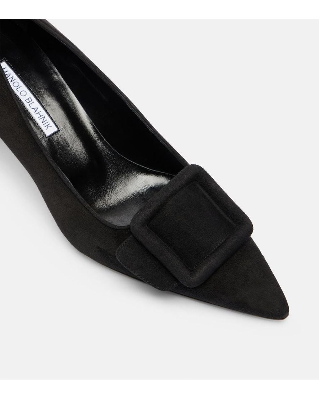 Manolo Blahnik Black Maysalepump 50 Suede Pumps