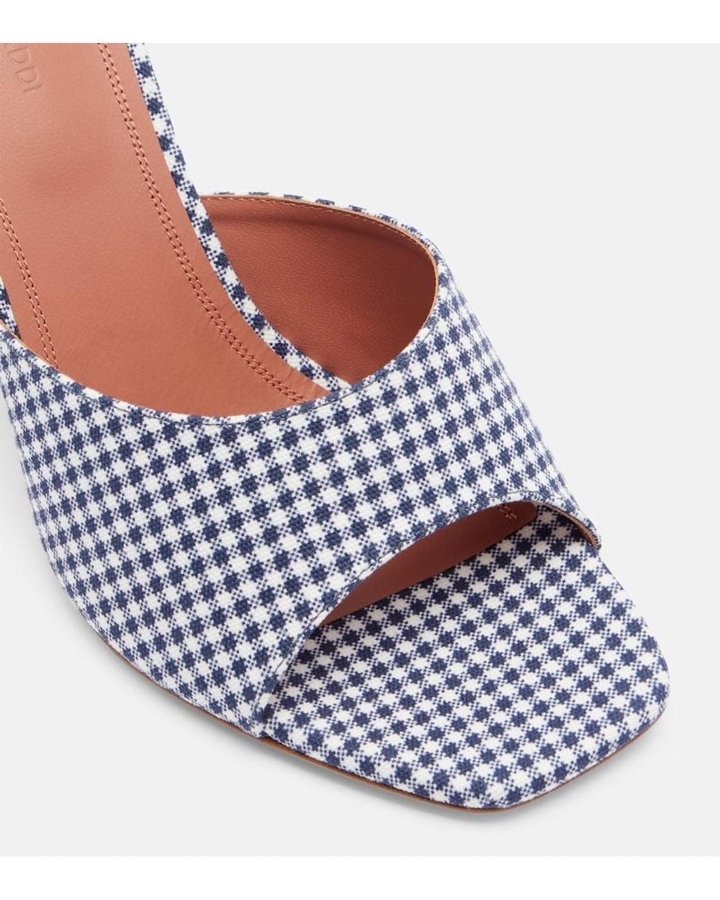 AMINA MUADDI Pink Lupita Gingham Mules