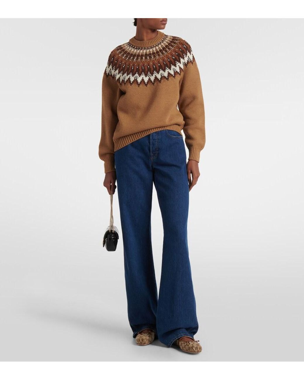 Gucci Brown Horsebit Ballet Flats