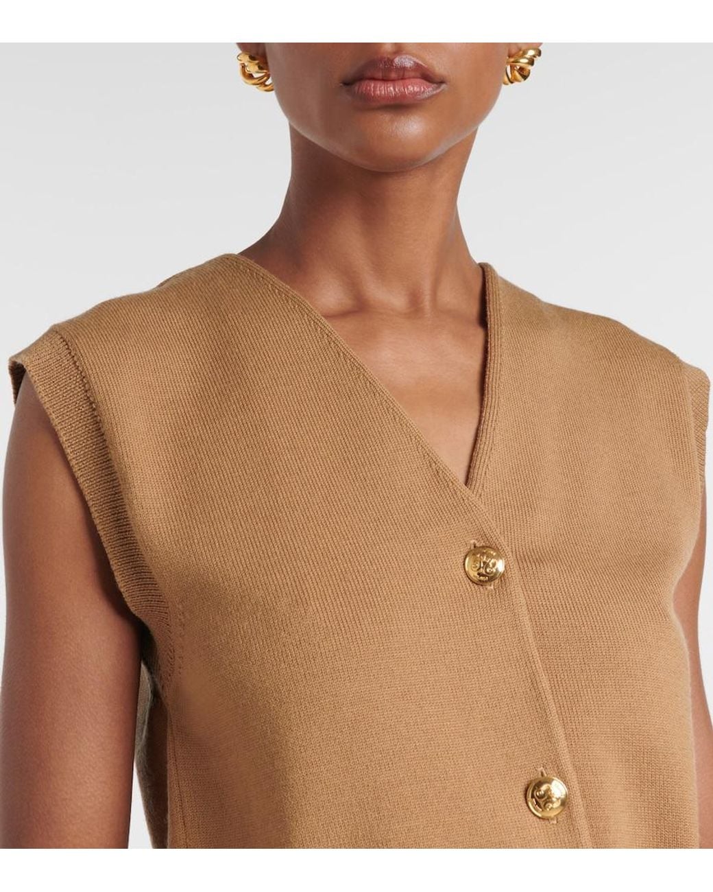 Blazé Milano Natural Sebright Wool-Blend Sweater Vest