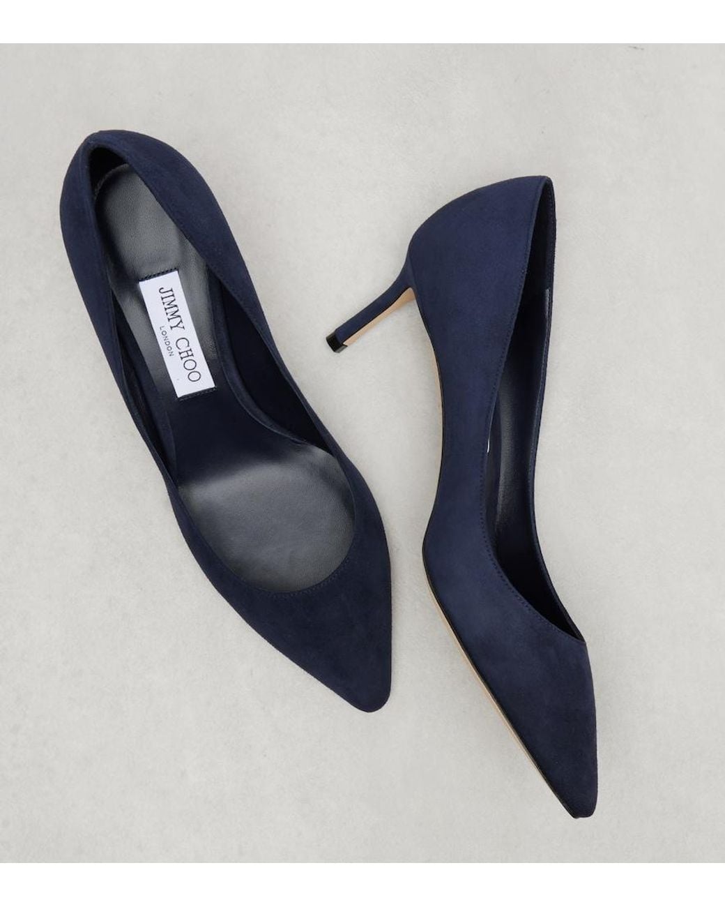 Jimmy Choo Blue Romy 60 Suede Pumps