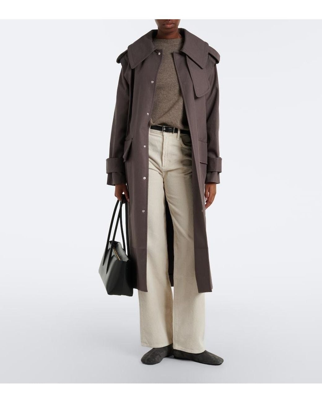 Agolde White Ren Cotton Corduroly Wide-Leg Pants