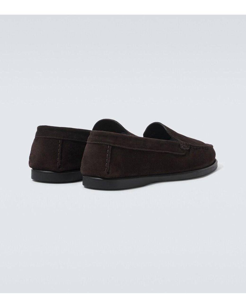 Saman Amel Slip-Ons City Aus Veloursleder in Black für Herren