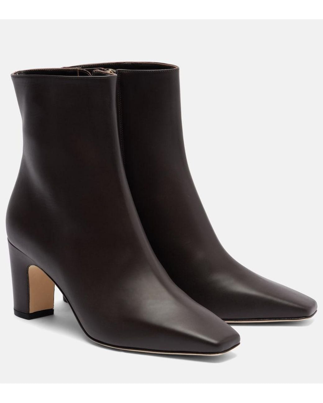 Manolo Blahnik Black Ofaralo 70 Leather Ankle Boots