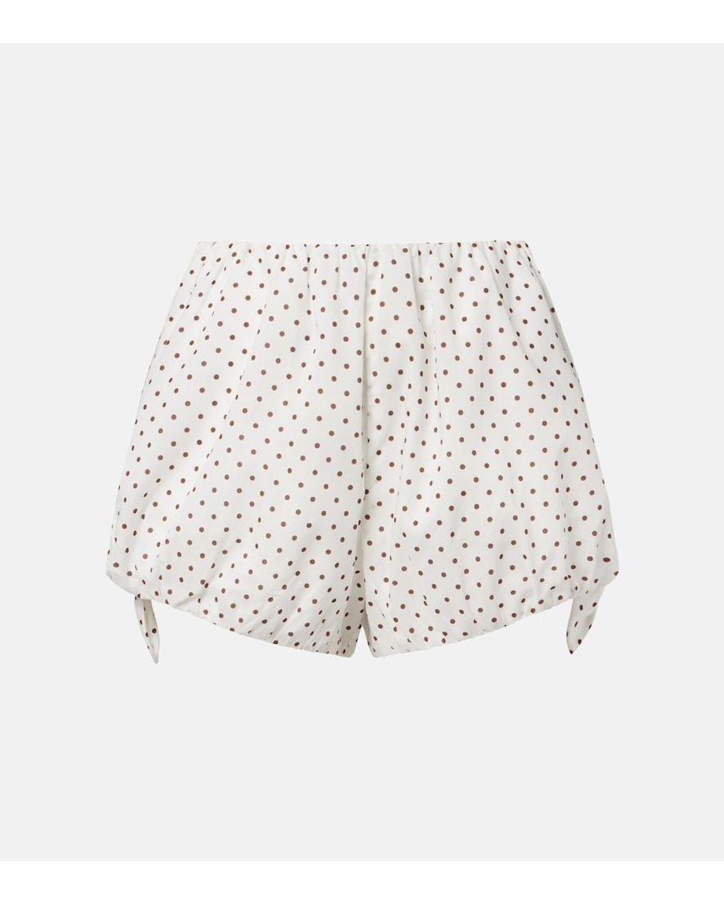 Posse White Rosie Polka-Dot Shorts