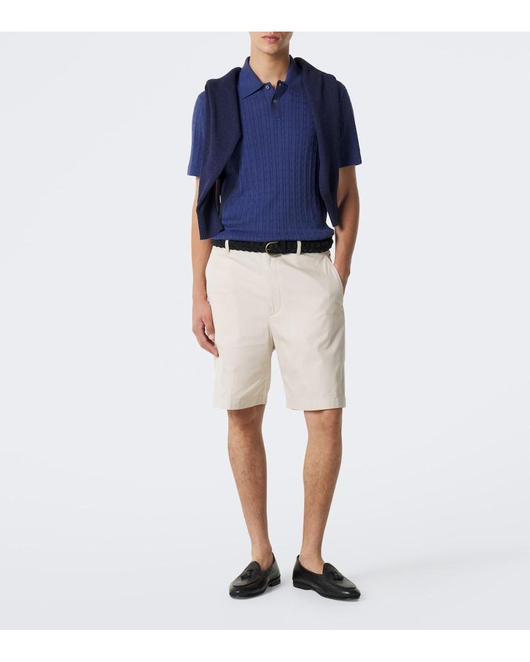 Bermudas De Sarga De Algodon Dunhill de hombre de color White