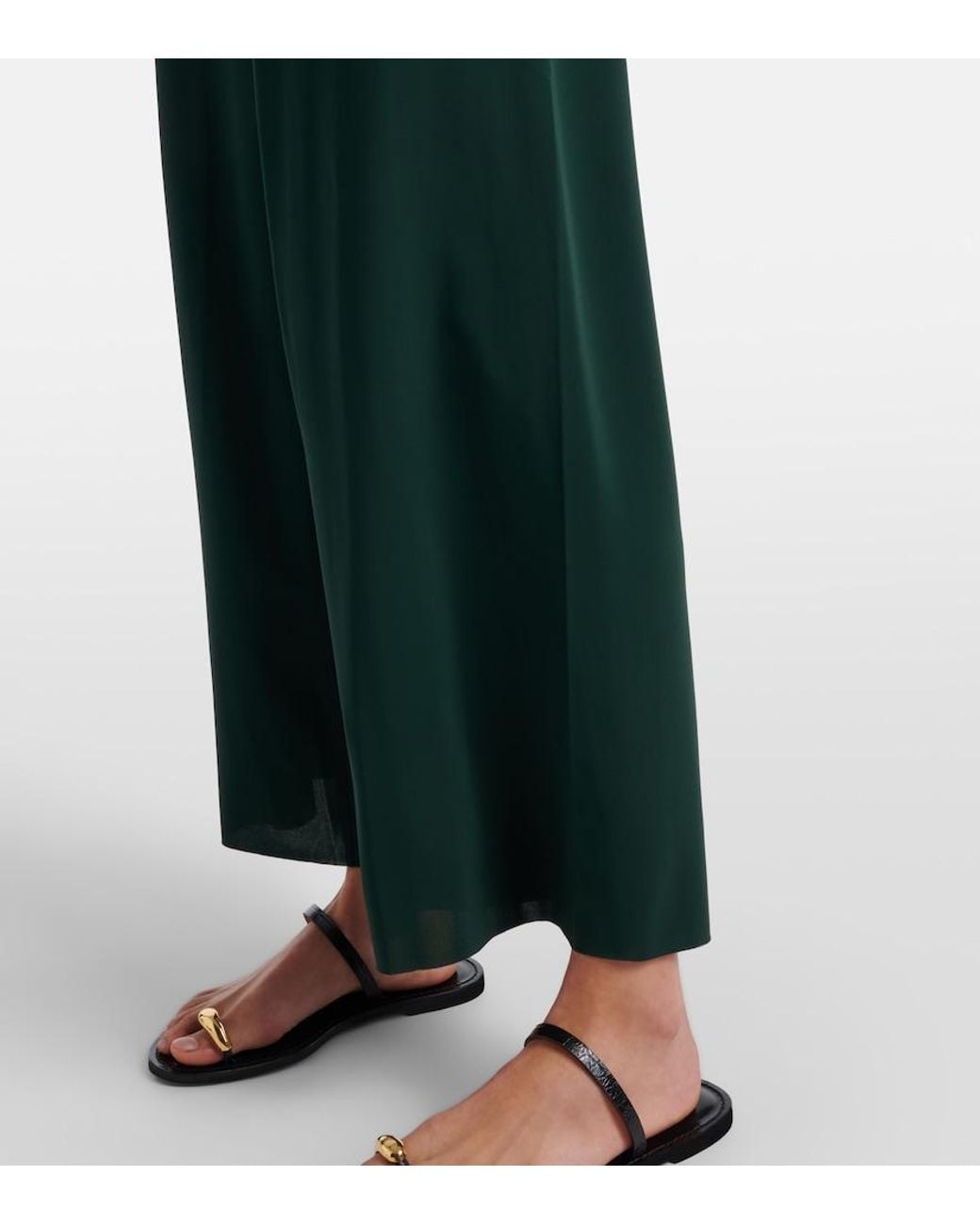 Eres Green Zelie Jersey Wide-Leg Pants
