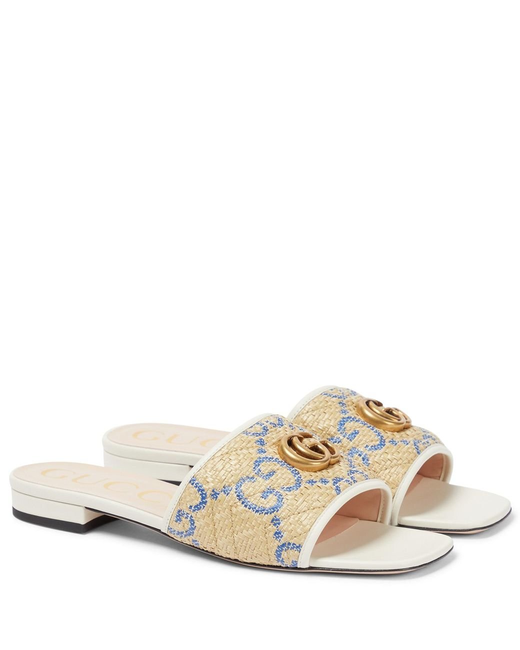 Raffia sales gucci slides