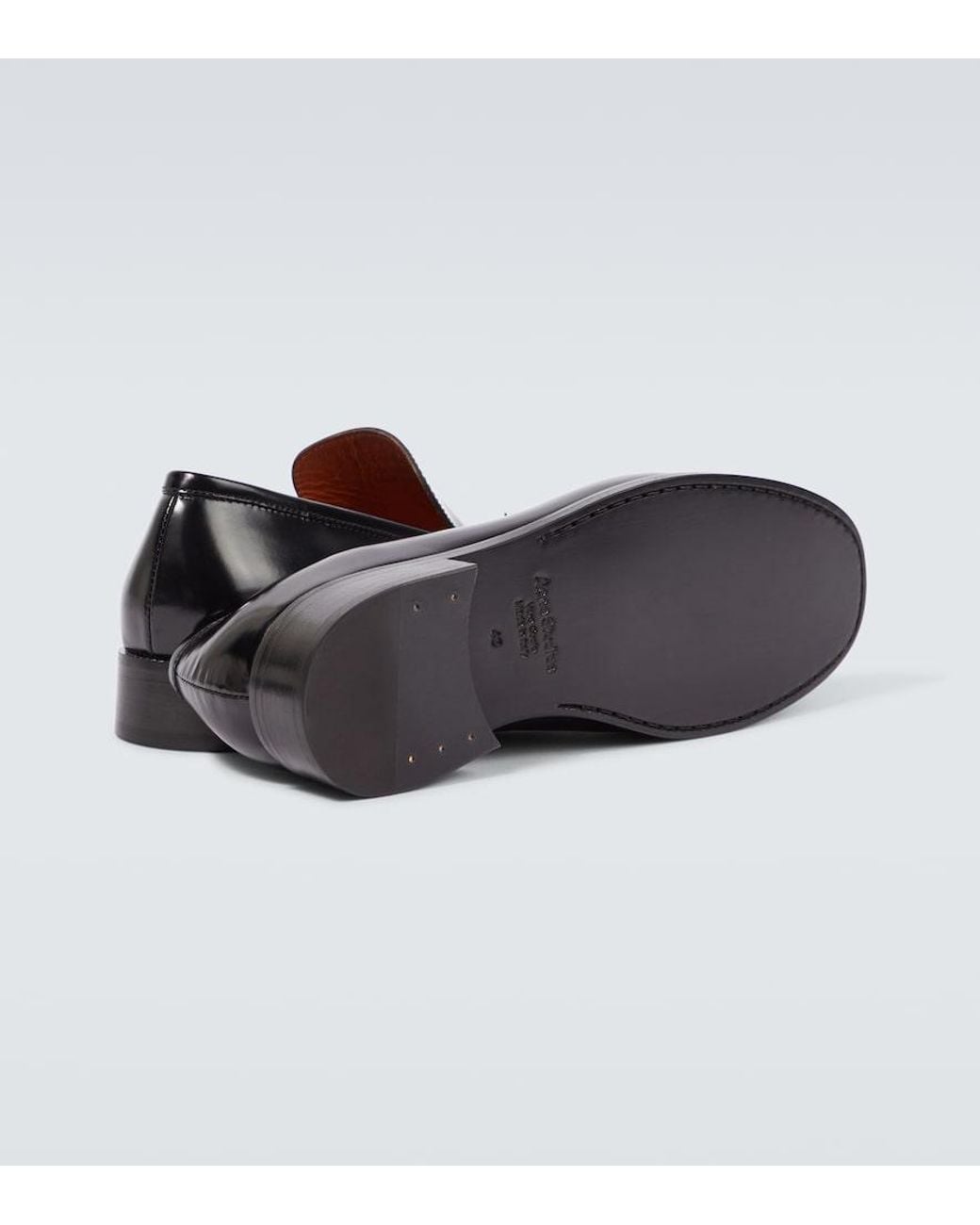 Acne Black Leather Loafers for men