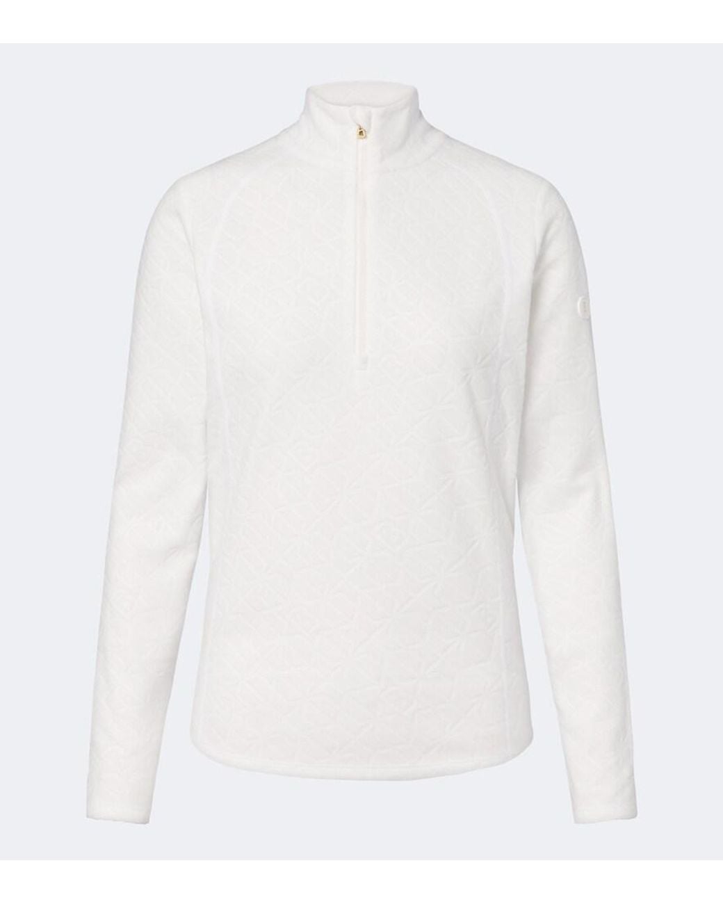 Bogner White Medita Technical Zip-Up Ski Top