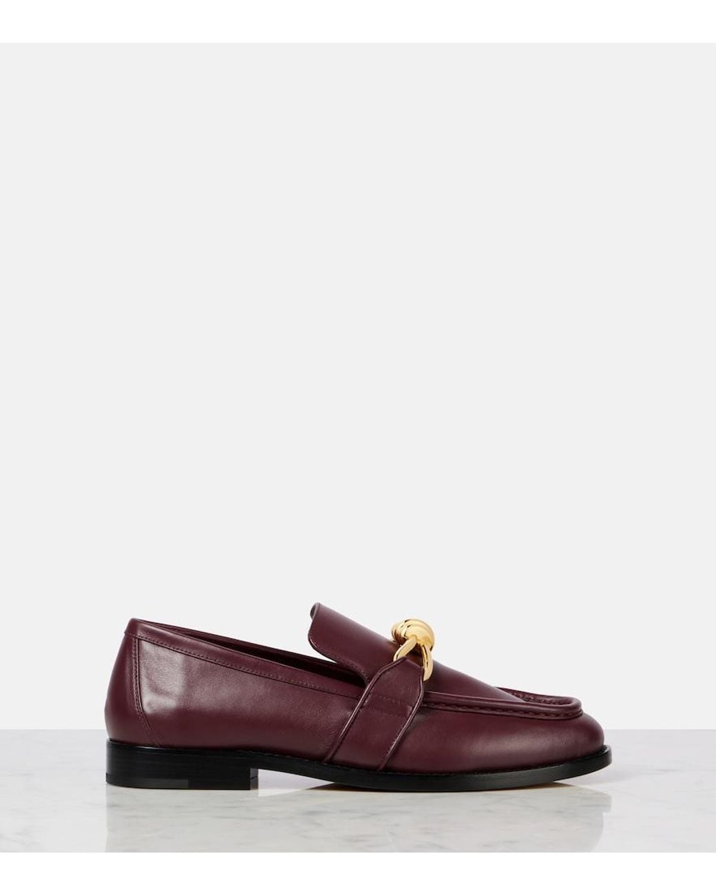 Bottega Veneta Purple Astaire Knot Leather Loafers